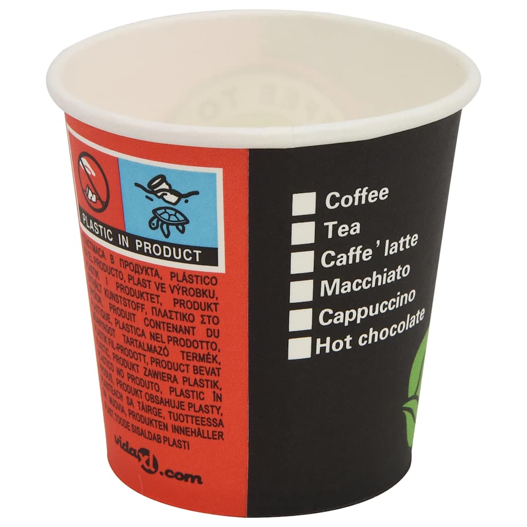 1000 Stk. Einweg-Kaffeebecher Pappe 120 ml (4 oz)