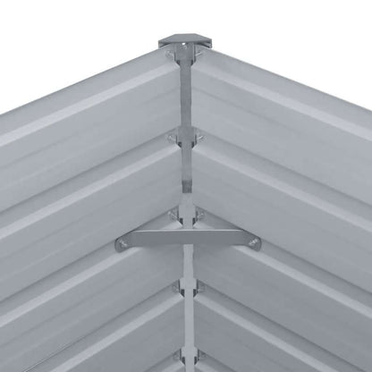 Hochbeet 160 x 80 x 77 cm Verzinkter Stahl Grau