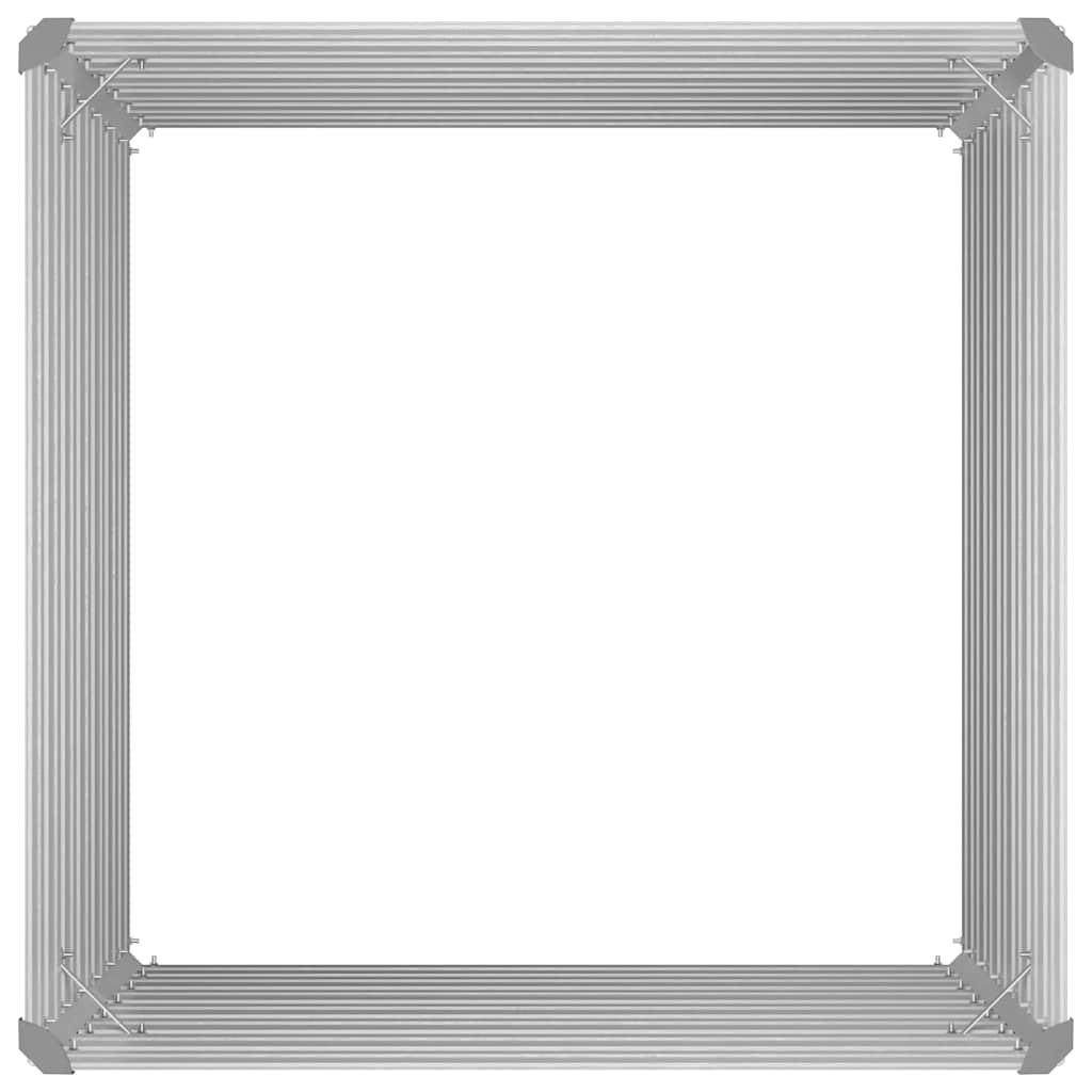 Hochbeet 100 x 100 x 77 cm Verzinkter Stahl Grau