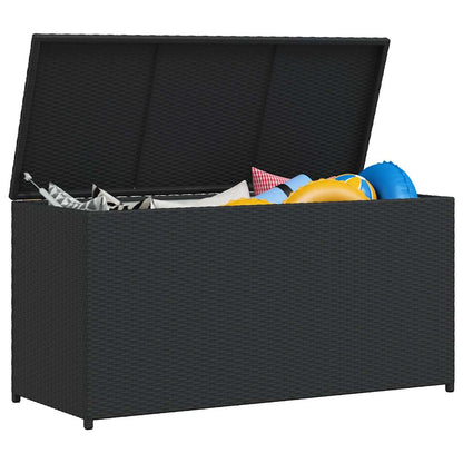 Garten-Auflagenbox Schwarz 120x50x60 cm Poly Rattan