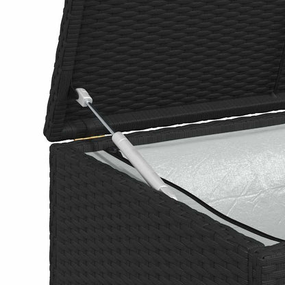 Garten-Auflagenbox Schwarz 120x50x60 cm Poly Rattan