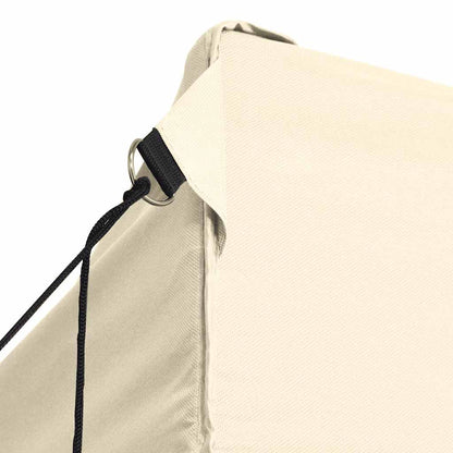 Faltzelt Pop-Up mit 4 Seitenteilen 3 x 4,5 m Cremeweiß
