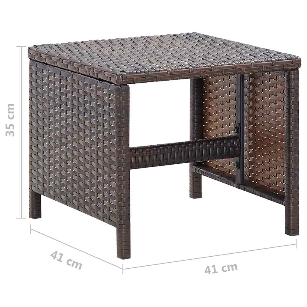 9-tlg. Garten-Essgruppe mit Auflagen Poly Rattan Braun