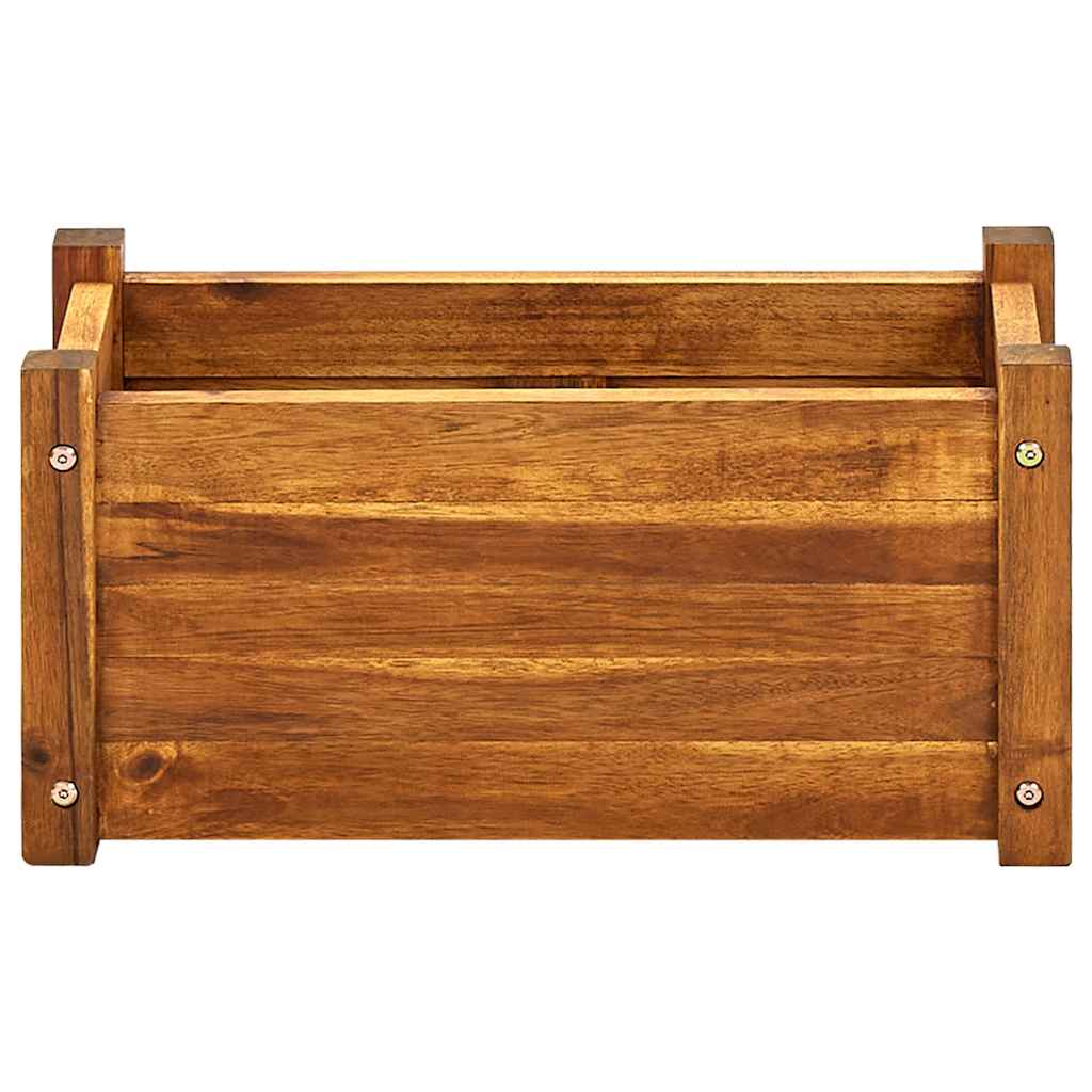 Plate-bande surélevée de jardin en bois d'acacia 50x25x25 cm