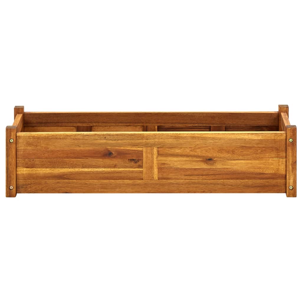 Plate-bande surélevée de jardin en bois d'acacia 100x30x25 cm