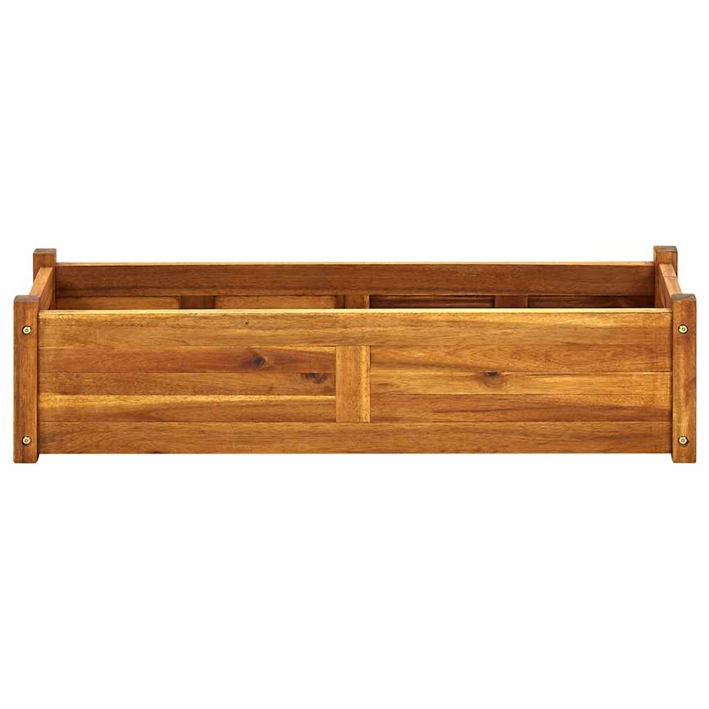 Plate-bande surélevée de jardin en bois d'acacia 100x30x25 cm