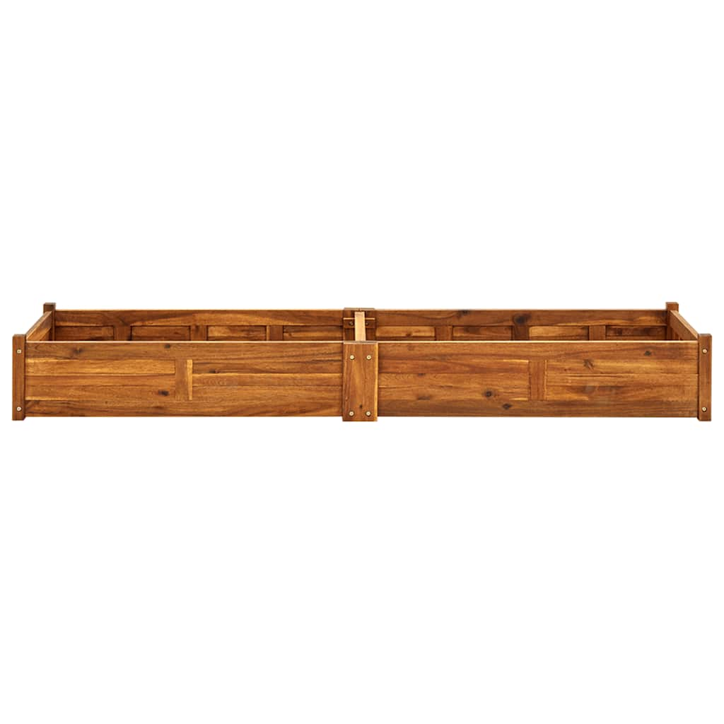 Plate-bande surélevée de jardin en bois d'acacia 200x50x25 cm