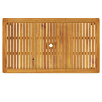 Gartentisch 140x80x74 cm Massivholz Akazie