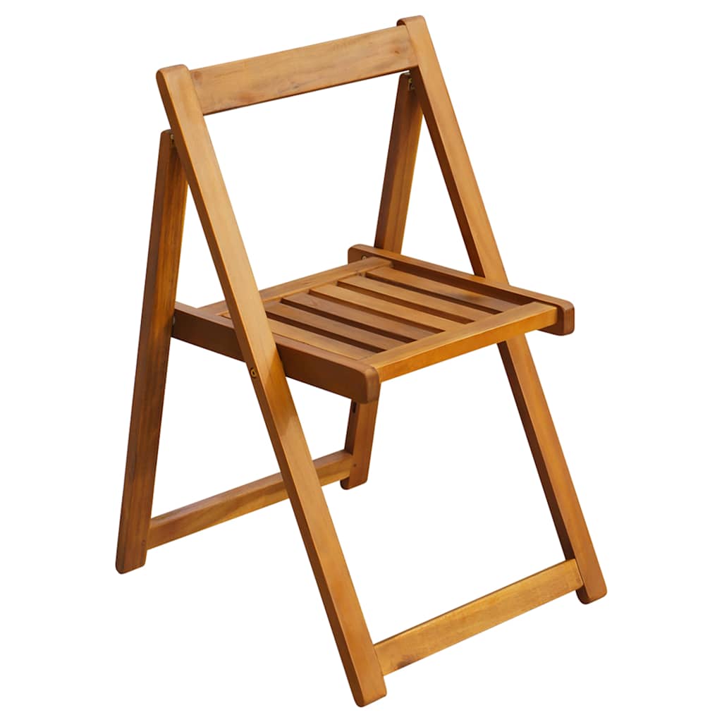 Klappstühle, 2 Stück, aus massivem Akazienholz