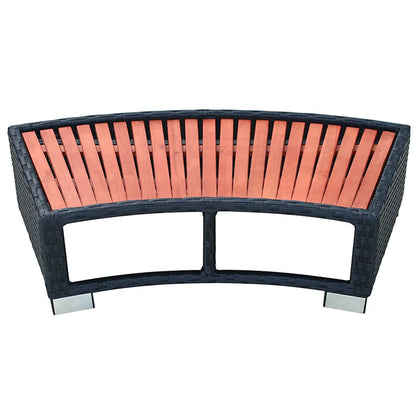 Spa-Einstiegsstufe Poly Rattan 92×45×25 cm Schwarz