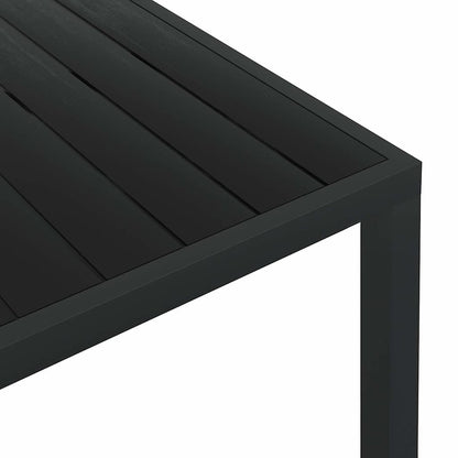 Gartentisch Schwarz 185x90x74 cm Aluminium und WPC