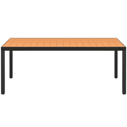 Gartentisch Braun 185x90x74 cm Aluminium und WPC