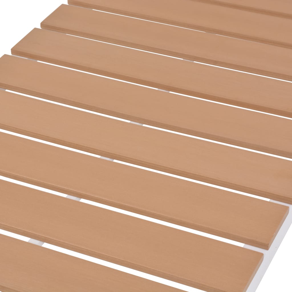 Sun lounger aluminum and WPC brown