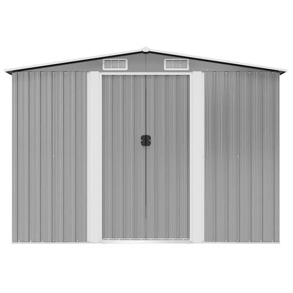 Gartenschuppen Grau Metall 257 x 205 x 178 cm