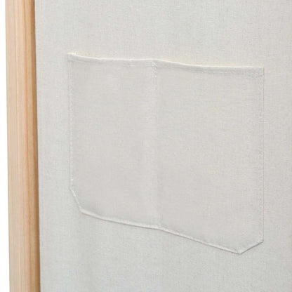 3-teiliger Raumteiler Creme 120 x 170 x 4 cm Stoff