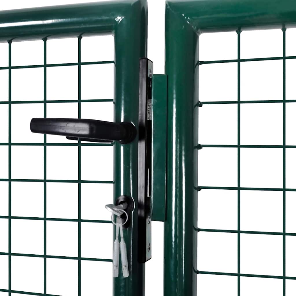 Zauntor Stahl 300x125 cm Grün