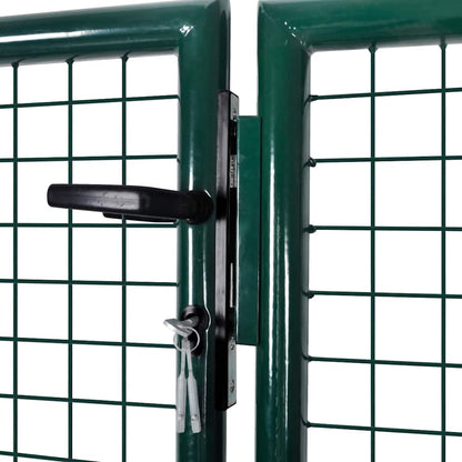 Zauntor Stahl 300x125 cm Grün