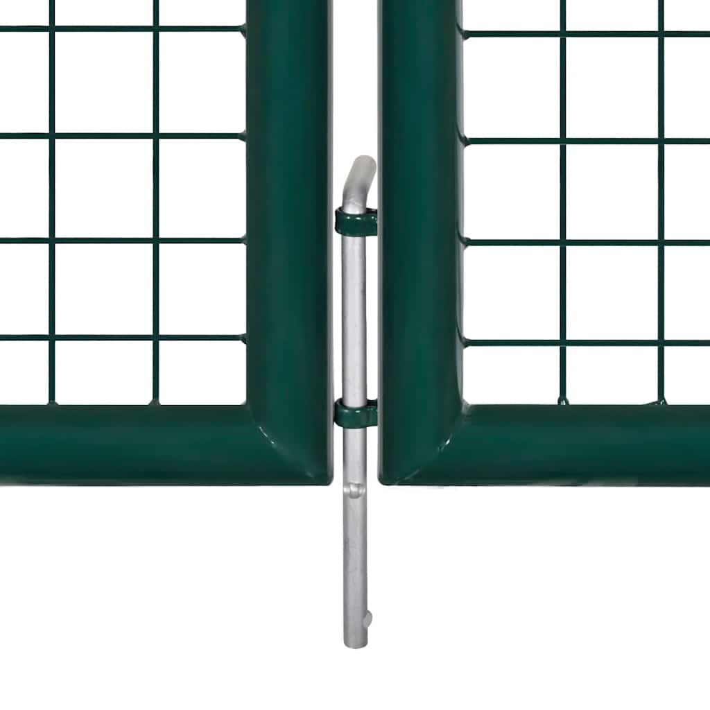 Zauntor Stahl 300x125 cm Grün