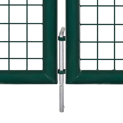 Zauntor Stahl 300x125 cm Grün