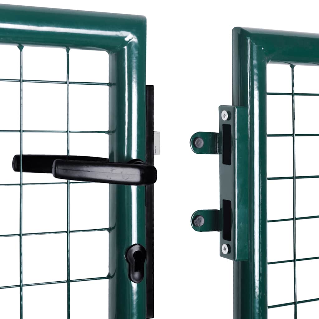Zauntor Stahl 300x125 cm Grün