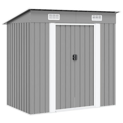Gartenschuppen Grau Metall