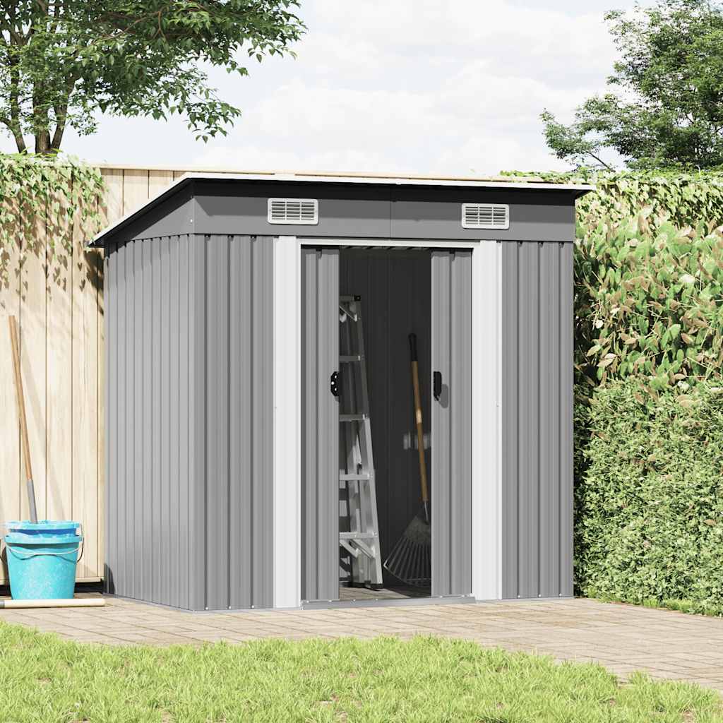 Gartenschuppen Grau Metall