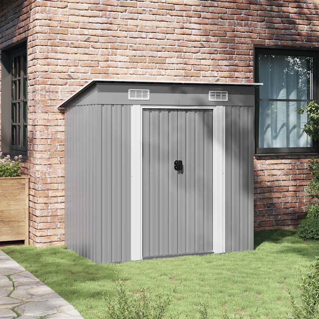 Gartenschuppen Grau Metall
