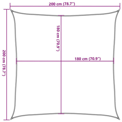Sonnensegel HDPE Quadratisch 2 x 2 m Beige