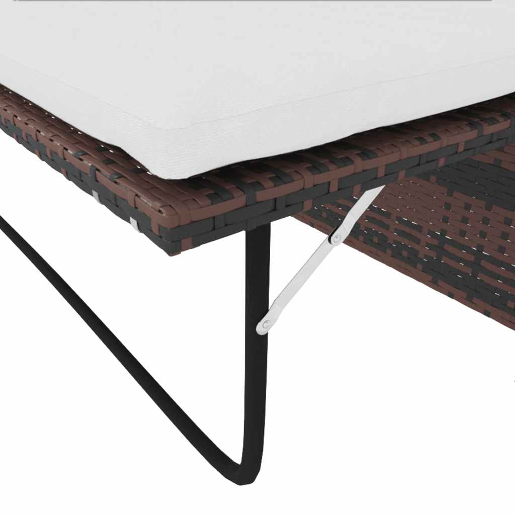Gartensofa Poly Rattan Braun
