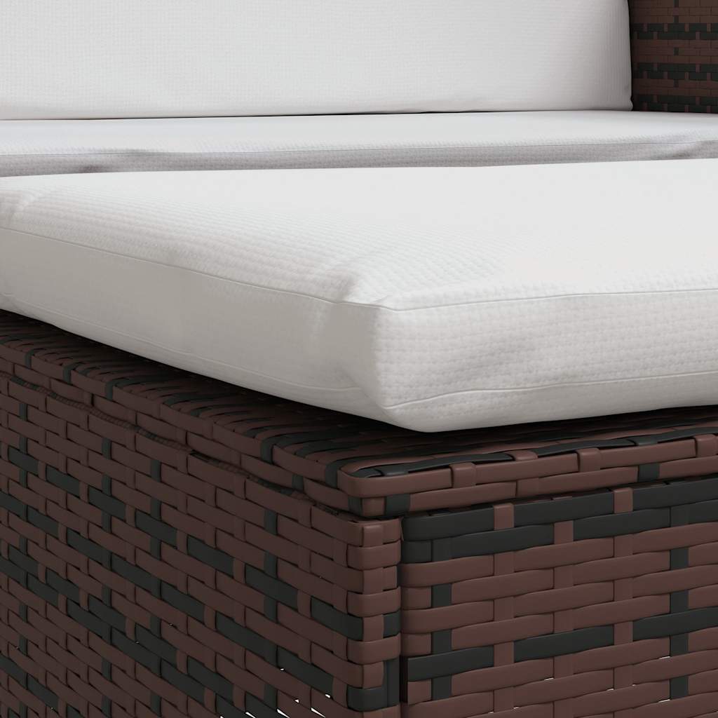Gartensofa Poly Rattan Braun