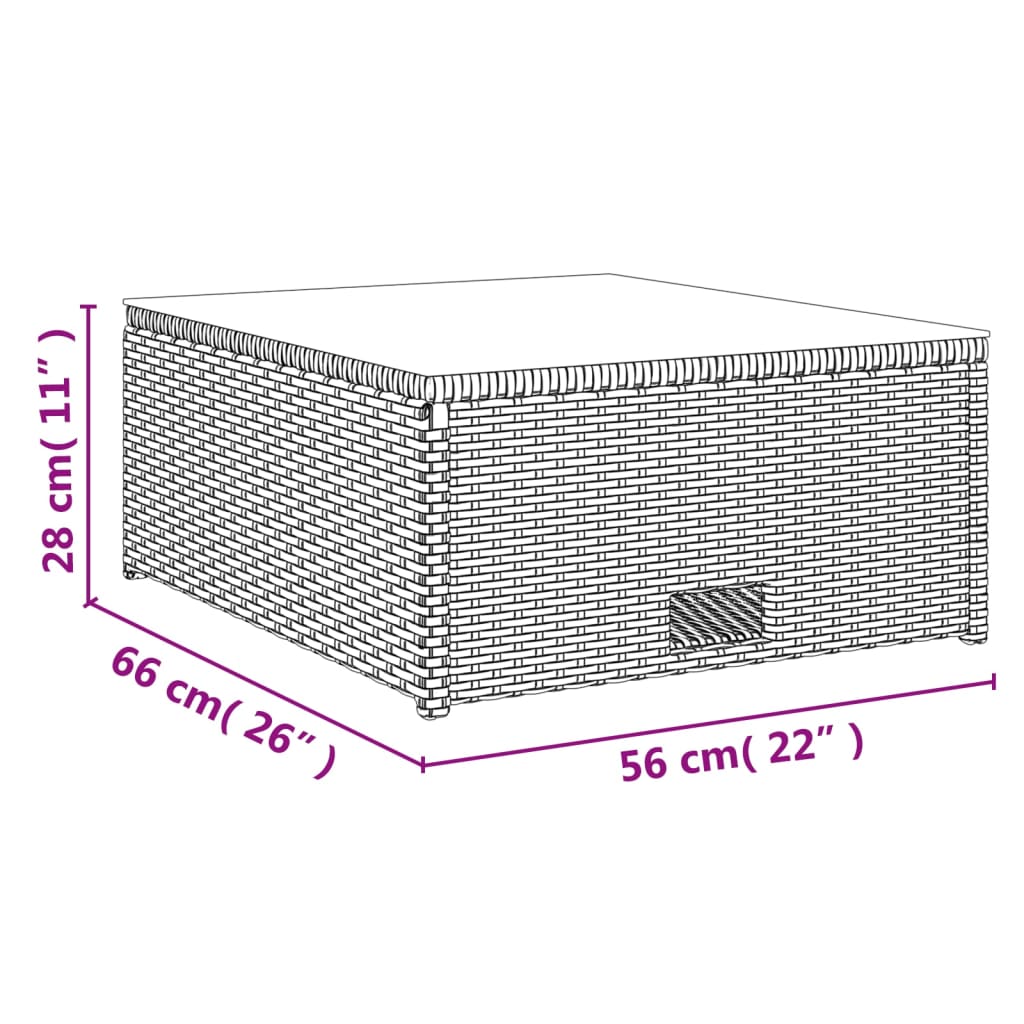 4-tlg. Garten-Lounge-Set mit Auflagen Poly Rattan Schwarz