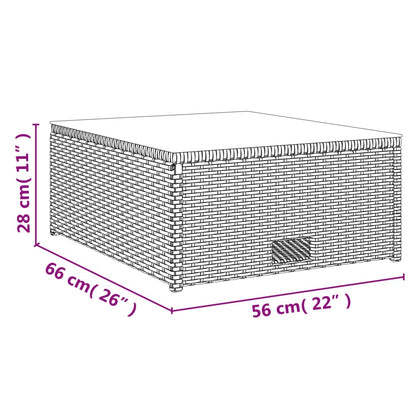 4-tlg. Garten-Lounge-Set mit Auflagen Poly Rattan Schwarz