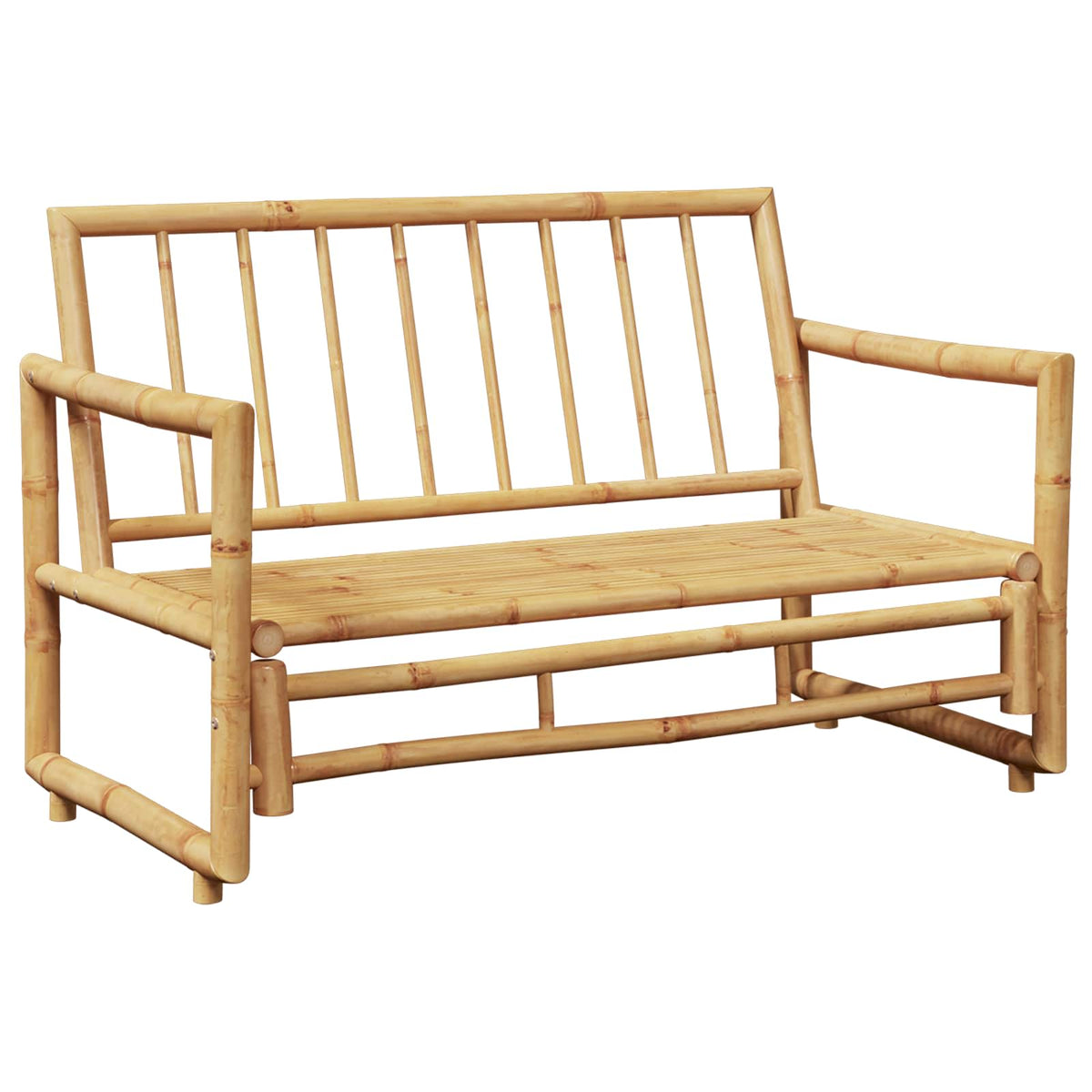 2-Sitzer Gartensofa mit Polstern Bambus