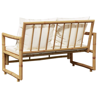 2-Sitzer Gartensofa mit Polstern Bambus