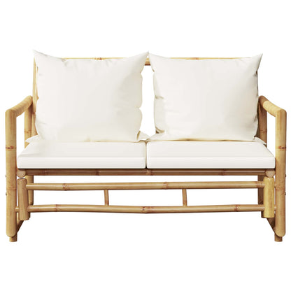 2-Sitzer Gartensofa mit Polstern Bambus