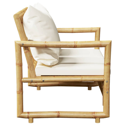 2-Sitzer Gartensofa mit Polstern Bambus