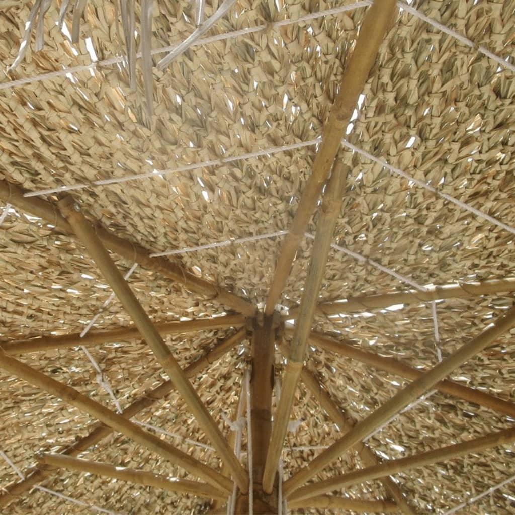 Parasol en bambou avec toit en feuille de bananier 210 cm