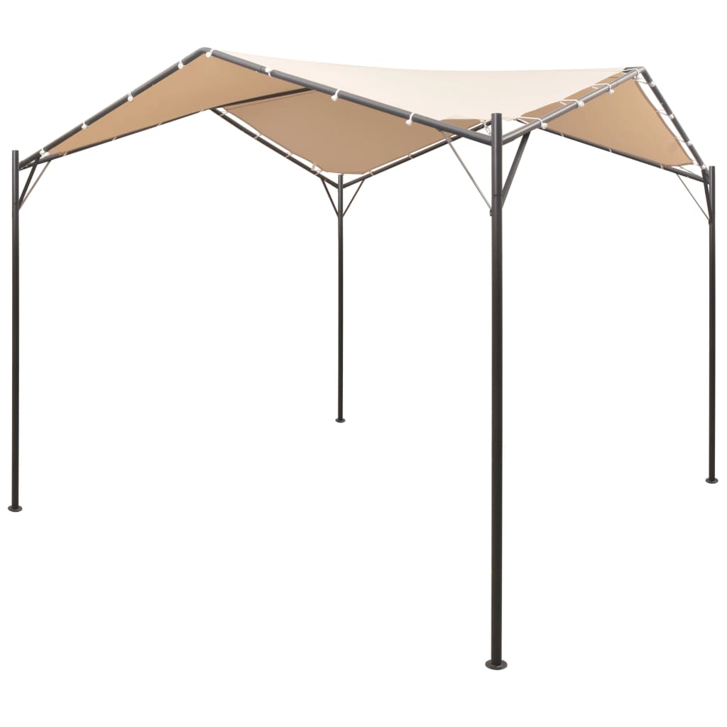 Auvent de tente de fête Pavilion 4x4 m acier beige