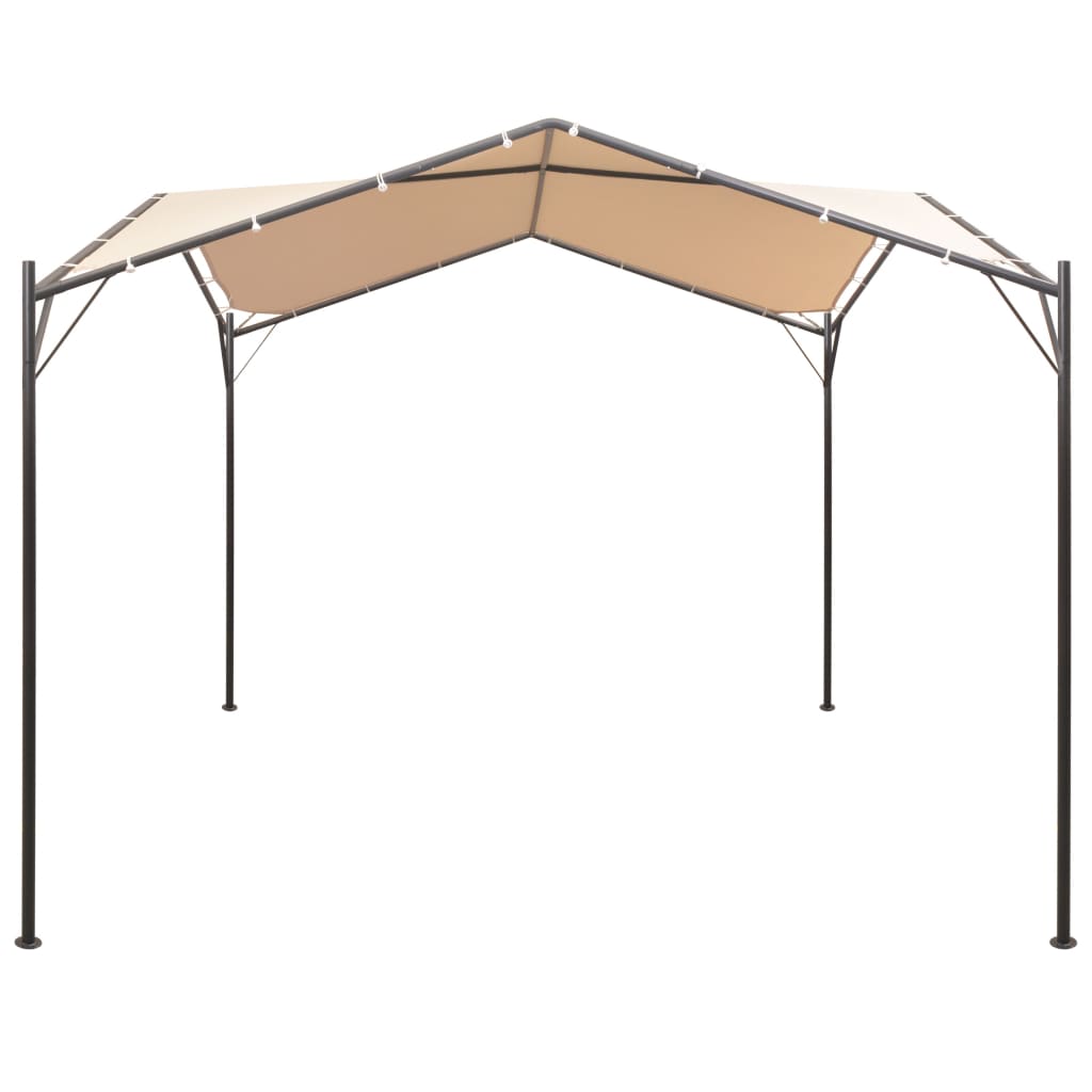 Pavillon Partyzelt Überdachung 4x4 m Stahl Beige