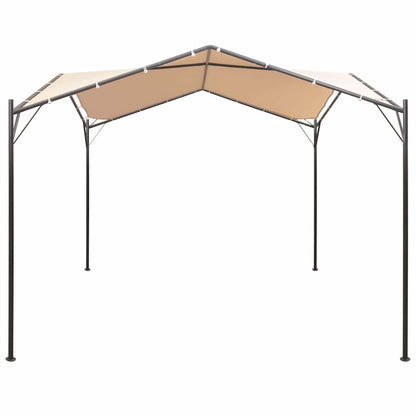 Pavillon Partyzelt Überdachung 4x4 m Stahl Beige