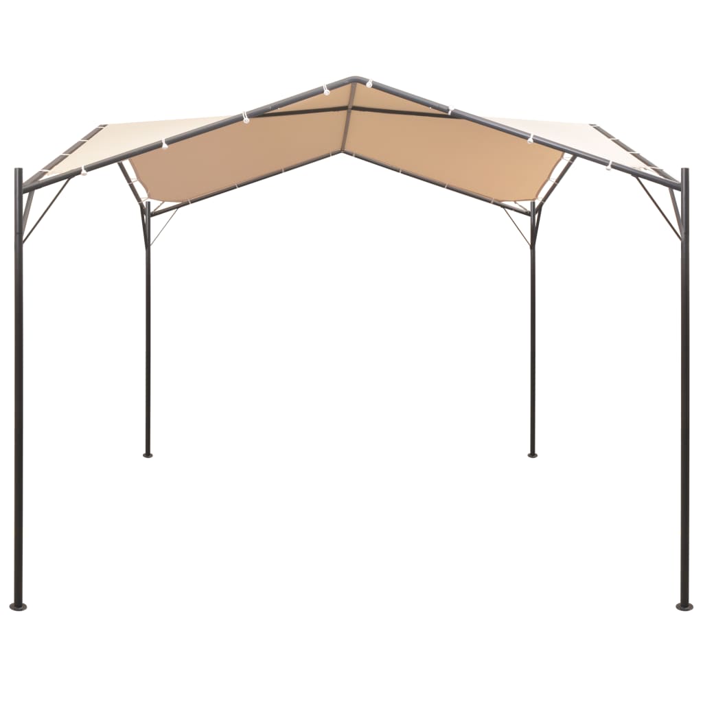 Pavilion Partyzelt Überdachung 3x3 m Stahl Beige