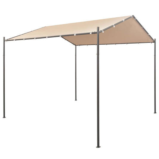 Pavilion Partyzelt Überdachung 3x3 m Stahl Beige