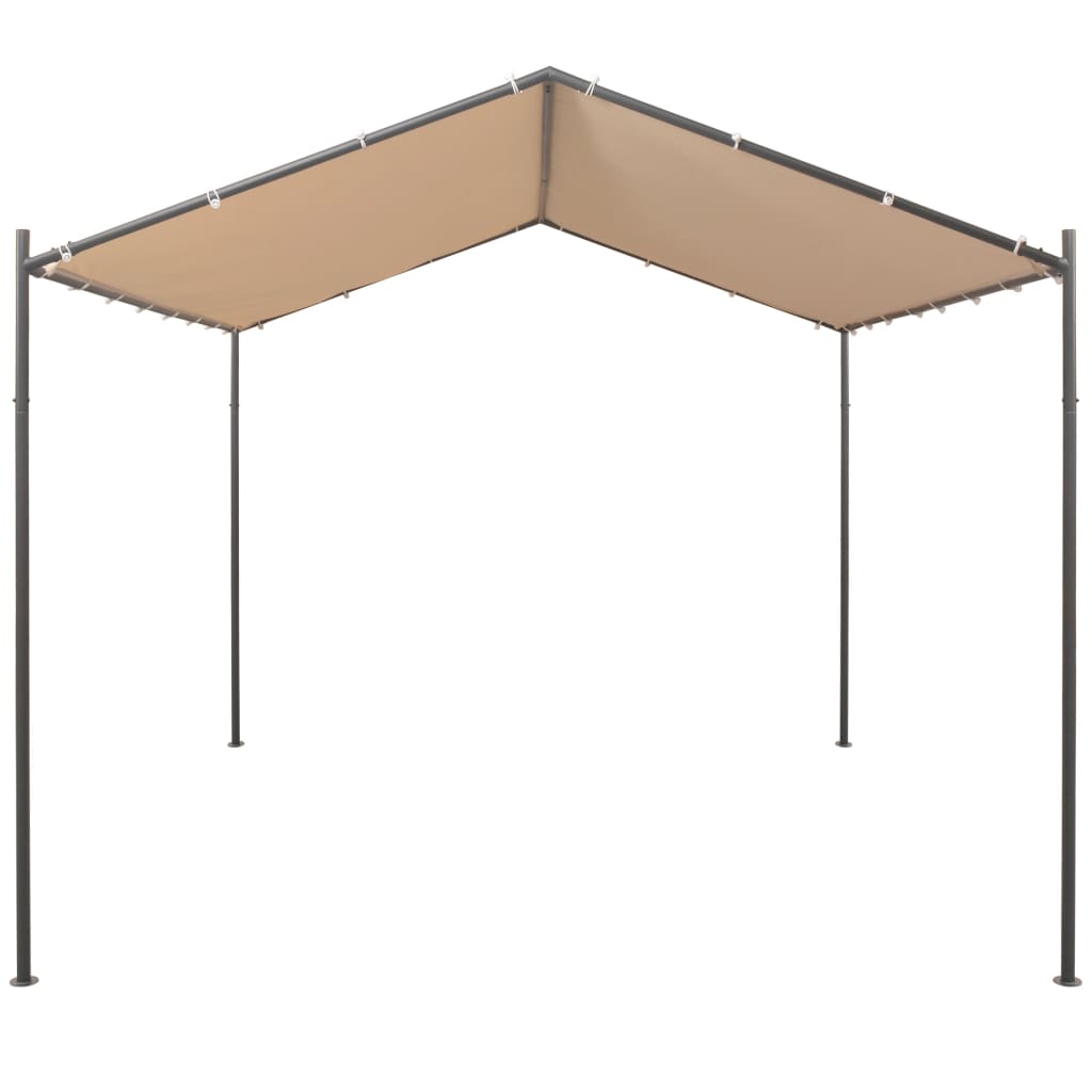 Pavilion Partyzelt Überdachung 3x3 m Stahl Beige