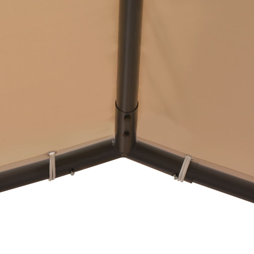 Pavilion Partyzelt Überdachung 3x3 m Stahl Beige