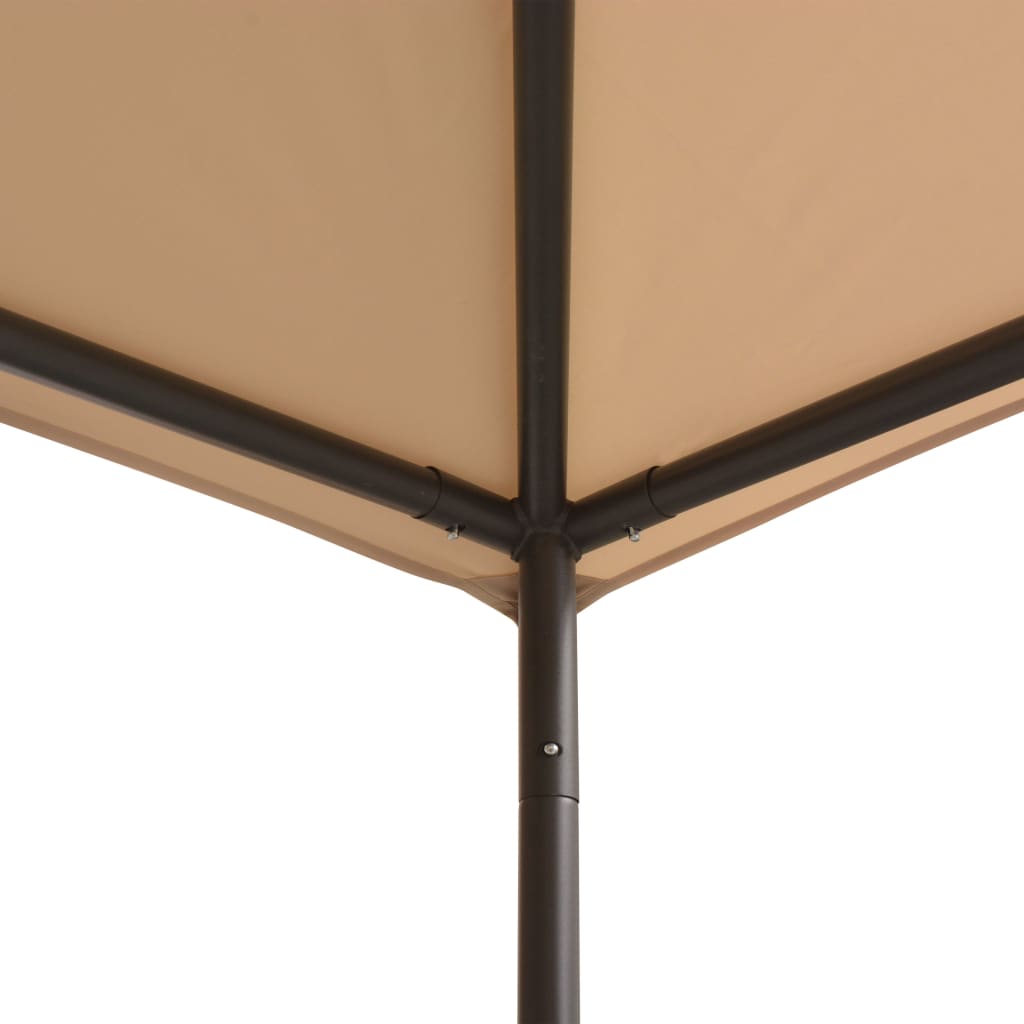 Auvent de tente de fête Pavilion 4x4 m acier beige