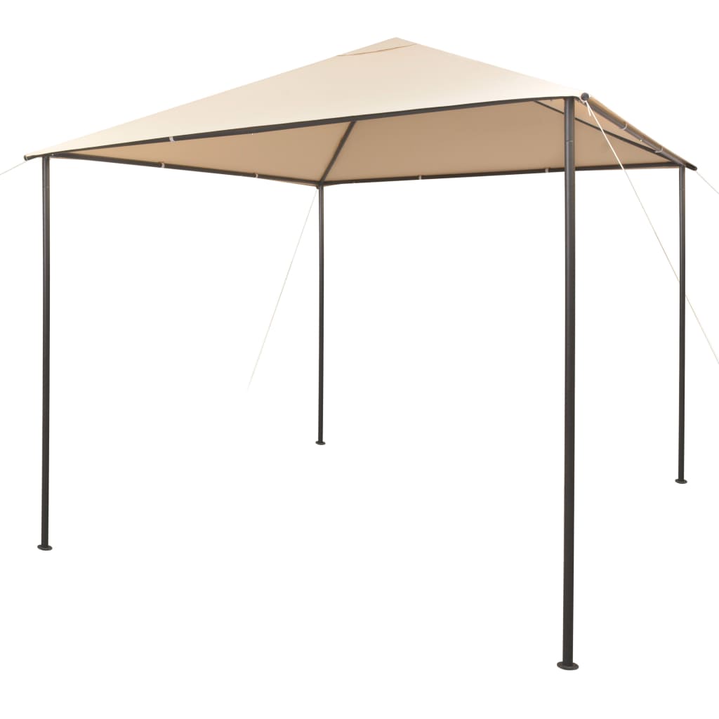 Auvent de tente de fête Pavilion 3x3 m acier beige