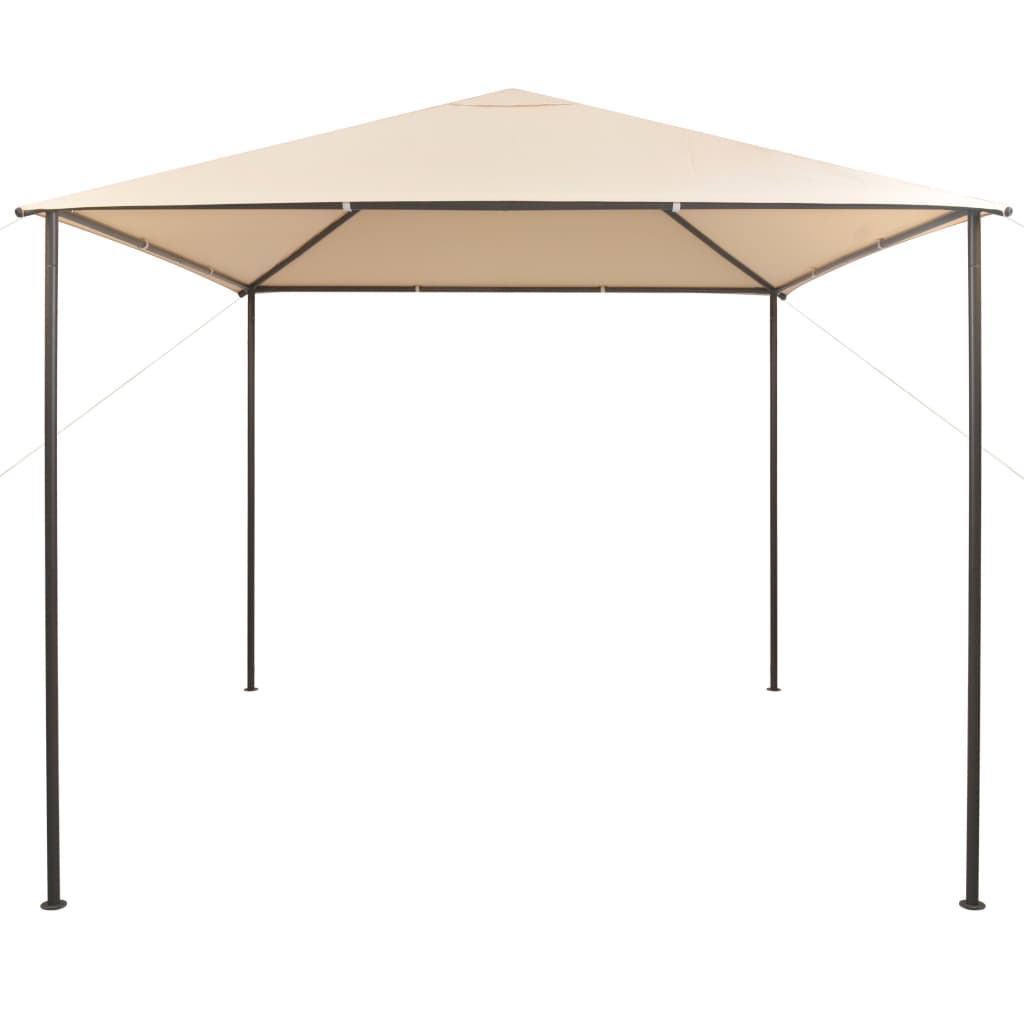 Pavilion Partyzelt Überdachung 3x3 m Stahl Beige