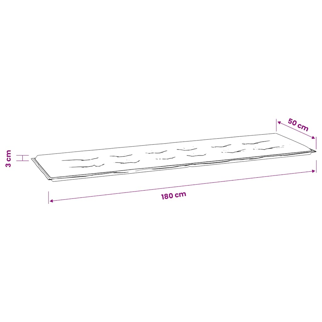 Gartenbank-Auflage Anthrazit 180x50x3 cm Oxford-Gewebe
