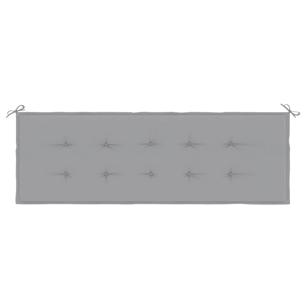 Gartenbank-Auflage Grau 150x50x3 cm Oxford-Gewebe