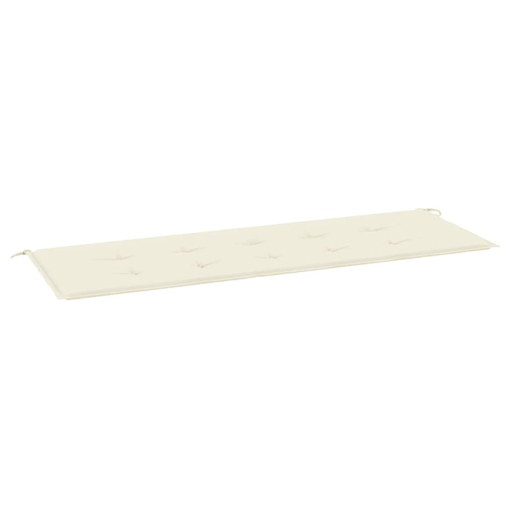 Gartenbank-Auflage Creme 150x50x3 cm Oxford-Gewebe